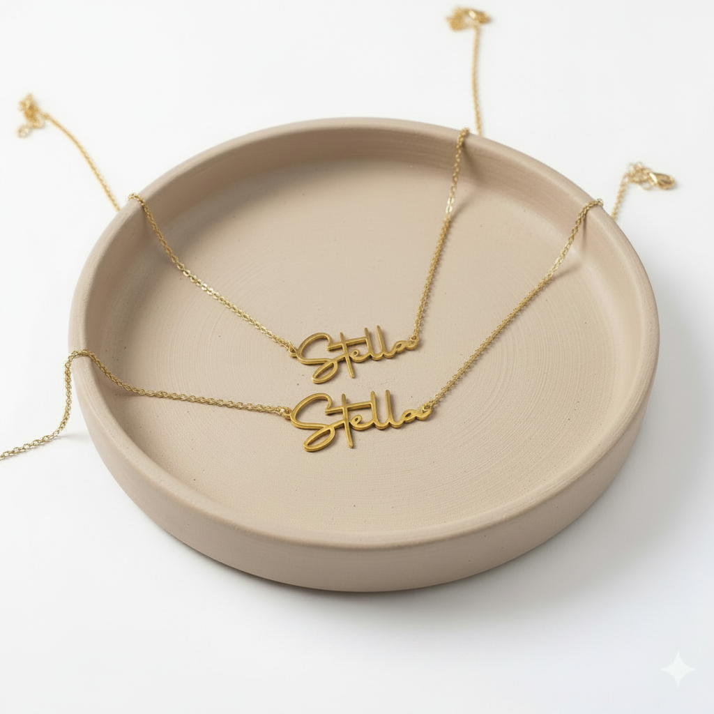 Set necklace custom name