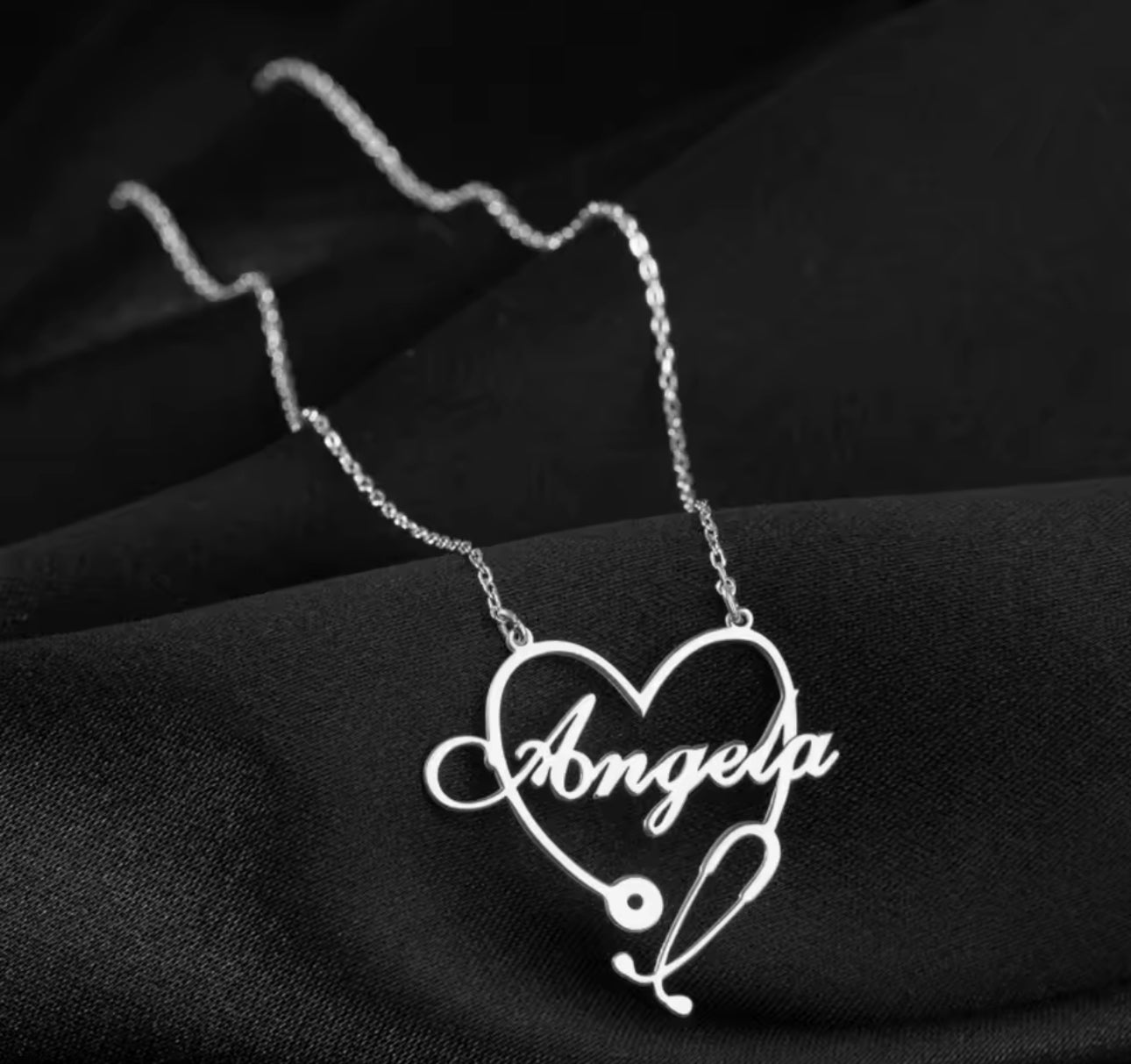Heartbeat stethoscope Custom Necklace