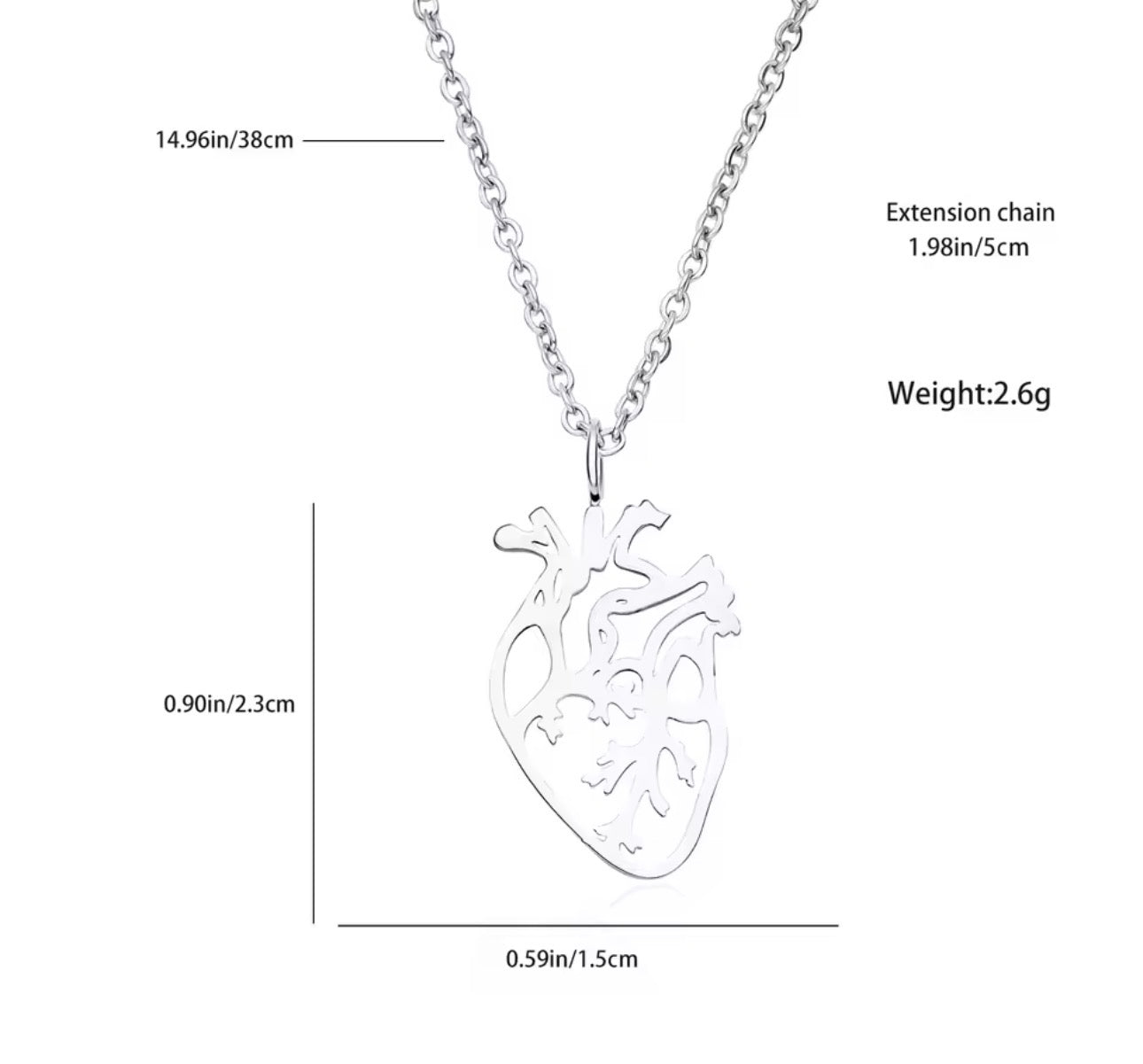 ANATOMICAL HEART NECKLACE