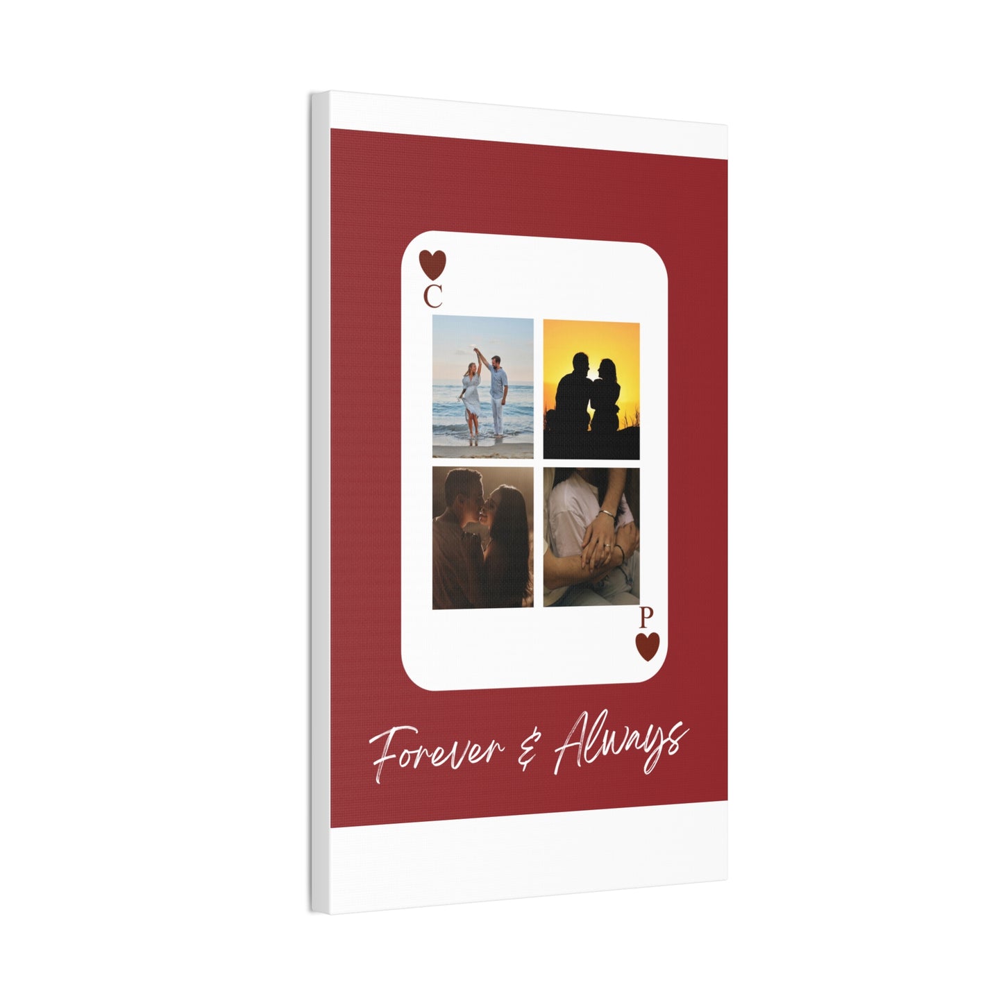 Canvas Personalized "Forever & Always" Personalized Photo Playing Card