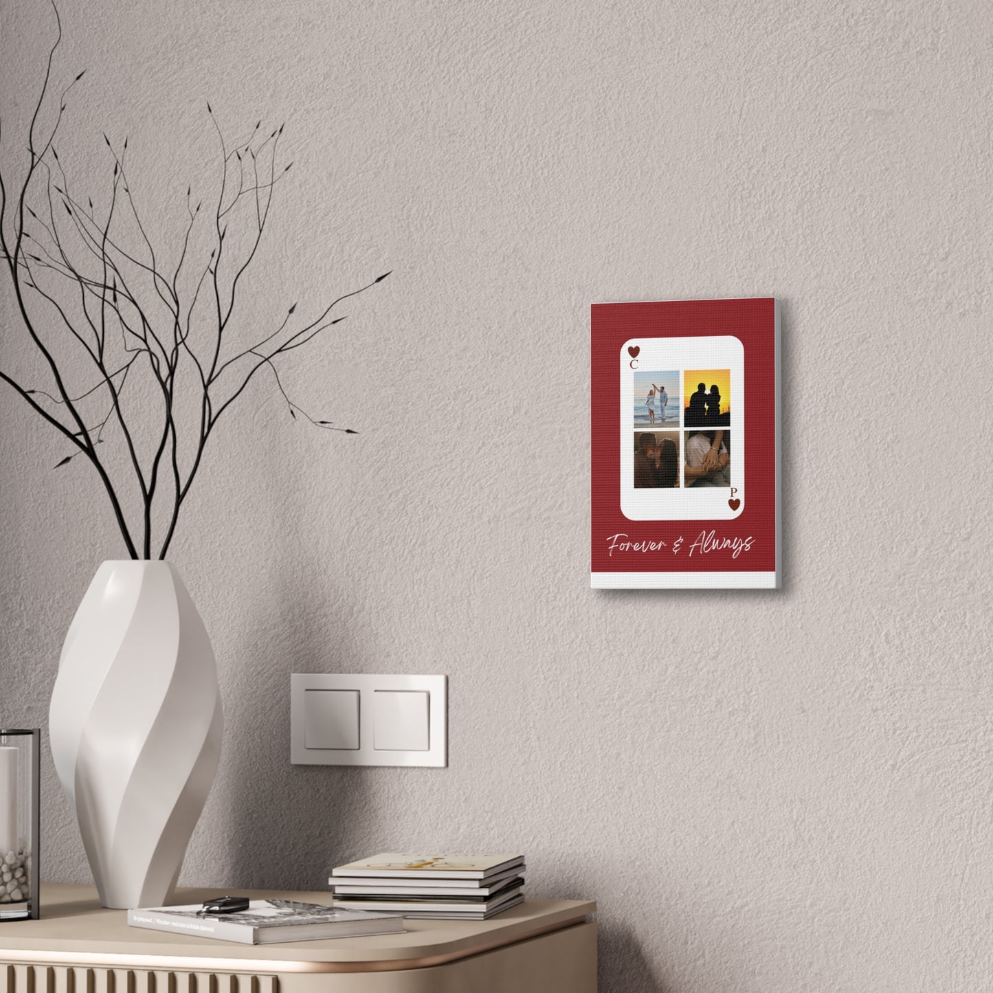 Canvas Personalized "Forever & Always" Personalized Photo Playing Card