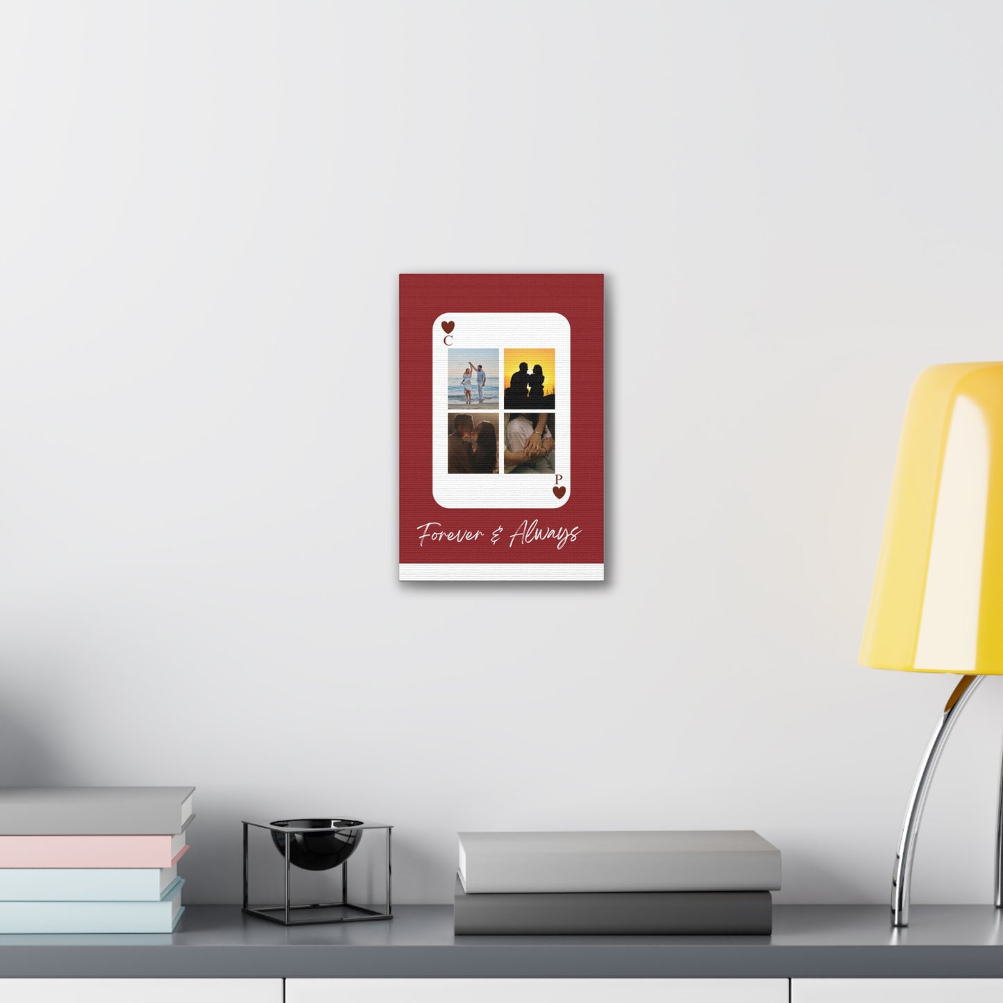Canvas Personalized "Forever & Always" Personalized Photo Playing Card