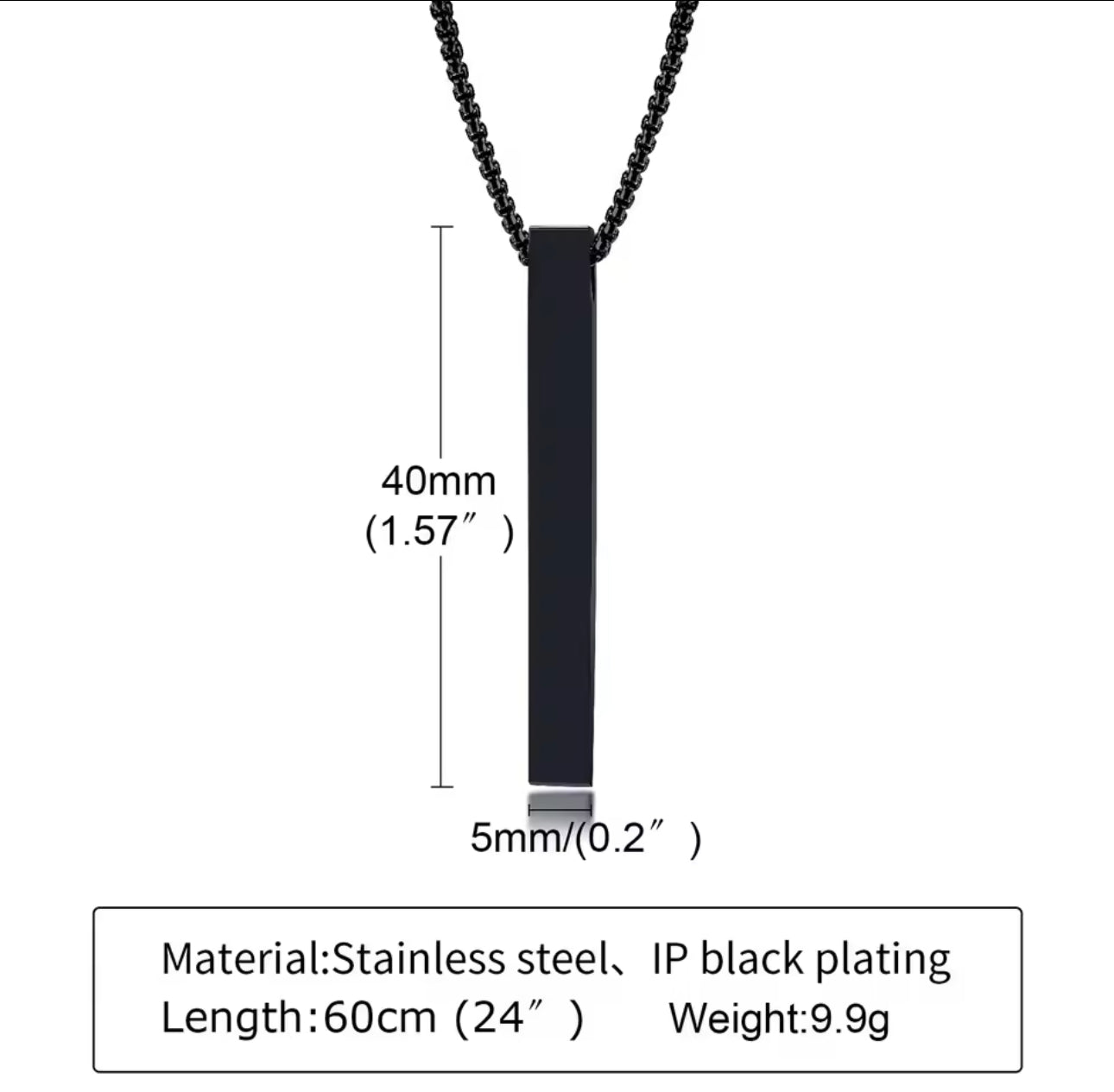 Bar 3D necklace