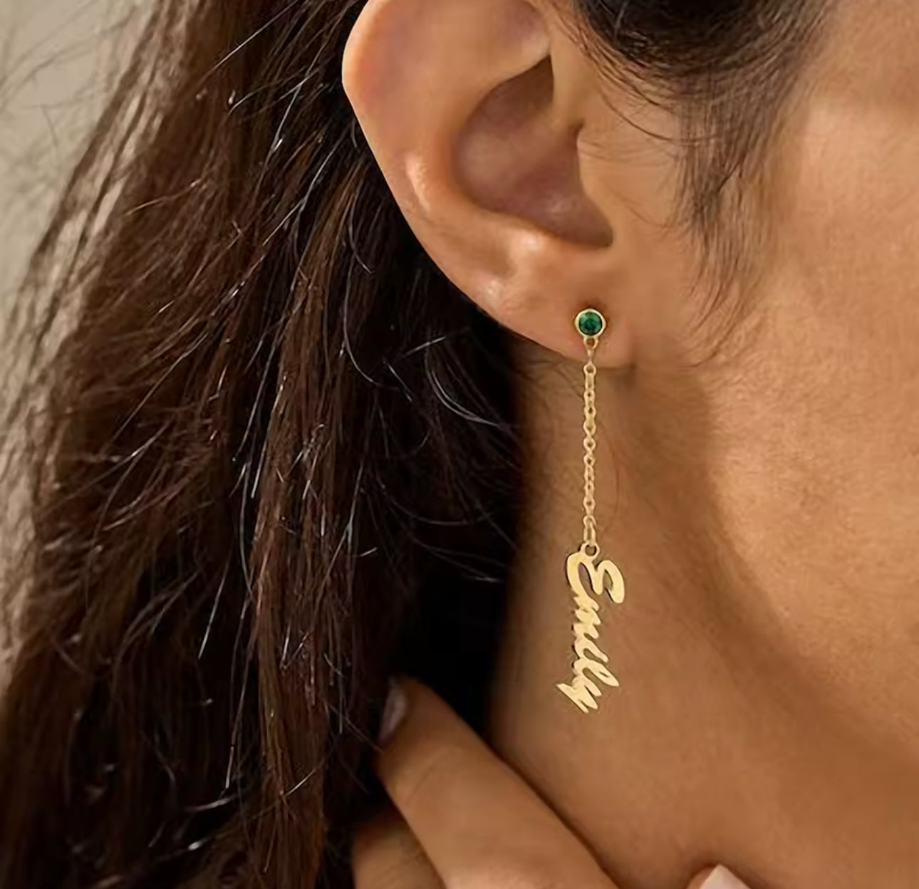 Earrings custom name