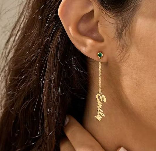 Earrings custom name