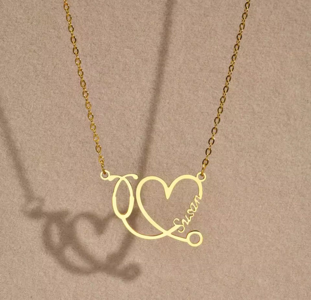 MedHeart stethoscope Custom Necklace
