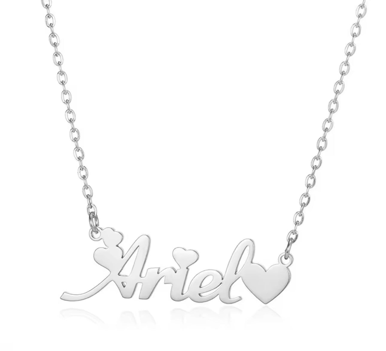 Collier personnalisé avec nom et cœur