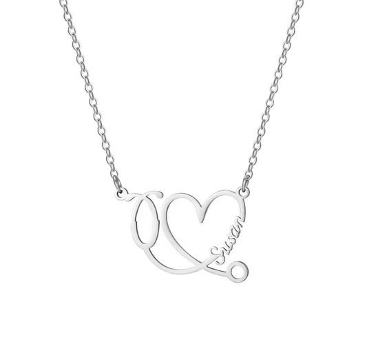 MedHeart stethoscope Custom Necklace